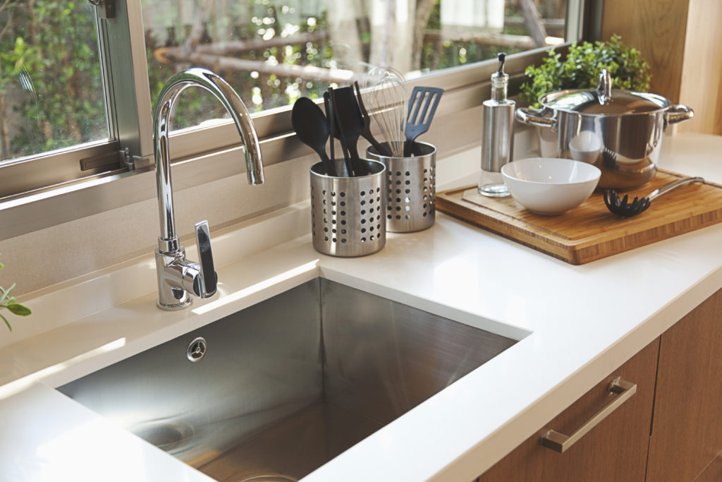 kitchen benchtop with sink