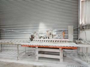 stone benchtop production step of polishing